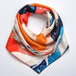 时尚印花真丝方巾