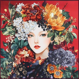 花饰少女的绚丽风采