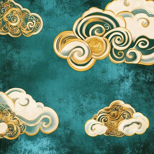 中式古典云纹复古背景图案