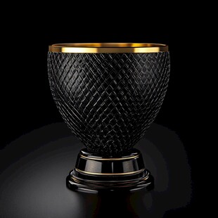 黑金编织纹奢华高脚杯