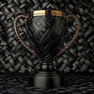 黑金编织纹精美奖杯
