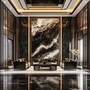 奢华大理石客厅空间设计