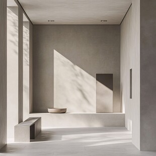 极简风室内空间静谧一角