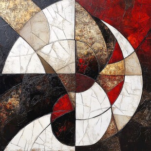 抽象几何图案艺术装饰画