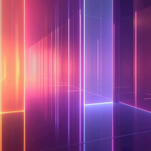 幻彩霓虹未来感空间场景