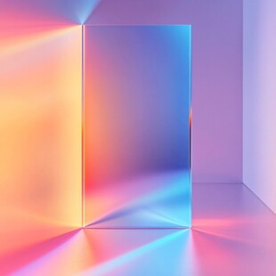 梦幻炫彩光影几何空间