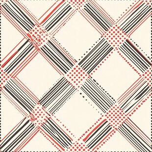 几何线条波点拼接图案