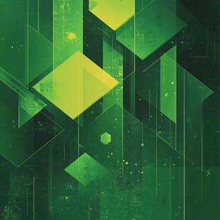 绿色几何抽象科技风背景