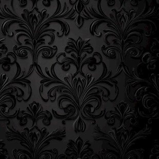 黑色奢华花纹立体背景图