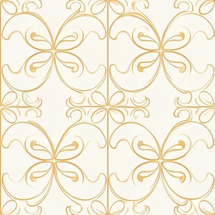 金色花纹无缝装饰图案
