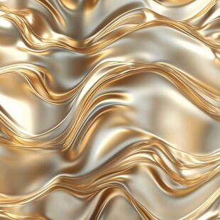 金色流动质感金属波纹背景