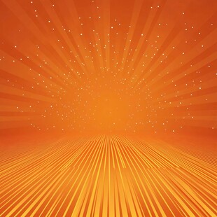 橙色光芒放射背景图