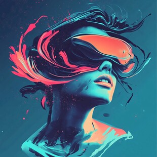 未来感VR女性艺术形象