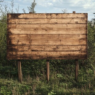 户外木质空白广告牌