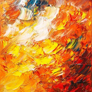 绚丽多彩抽象油画纹理