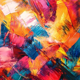 绚丽多彩抽象油画纹理