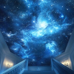梦幻星空楼梯天花板景观