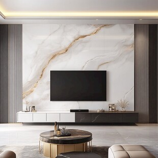现代轻奢风客厅电视背景墙