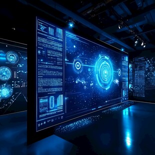 科技大屏展示未来数字界面