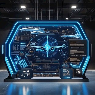 未来感科幻风虚拟操控界面