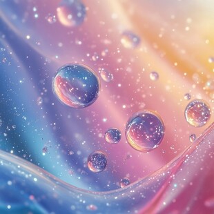 梦幻炫彩气泡背景图