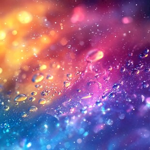 梦幻炫彩水滴背景图