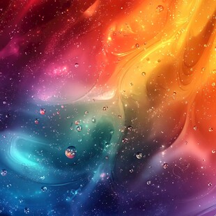 梦幻绚丽的宇宙流体景观