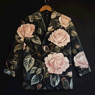 花卉印花复古风西装外套