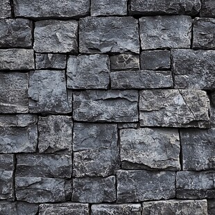 灰色石砌墙面纹理
