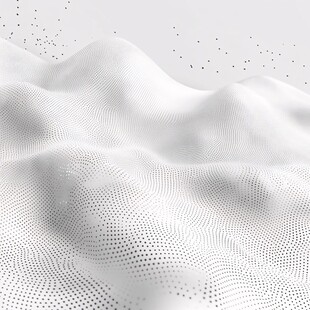 白色点阵起伏抽象地形