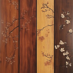木质梅花装饰面板图案
