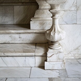 大理石楼梯立柱精致细节