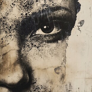 斑驳眼妆艺术人像特写