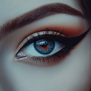 魅惑蓝眸 精致眼妆特写