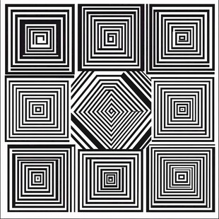 黑白几何图案的视觉艺术