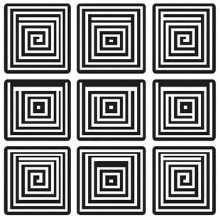 黑白方形嵌套图案设计