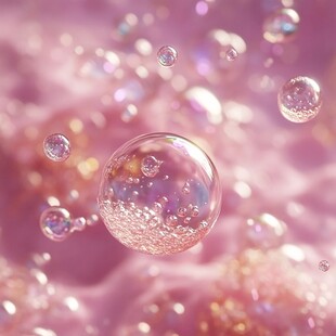 梦幻粉色泡泡 浪漫氛围感