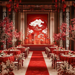 中式浪漫婚礼现场布置