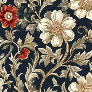 复古花卉图案 优雅装饰风