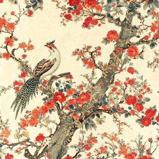 花鸟图中式古典精美纹样