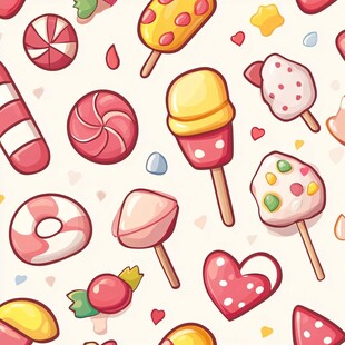缤纷卡通糖果图案设计