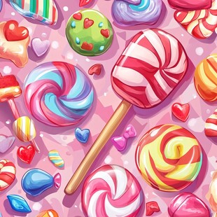 缤纷多彩的甜蜜糖果世界