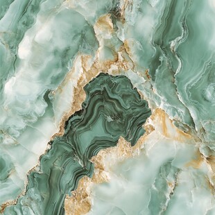 绿金交织大理石纹理图案