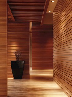 木质走廊的静谧优雅氛围