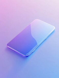 梦幻渐变色调的时尚手机