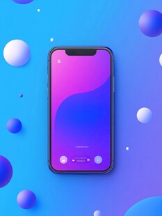 梦幻渐变手机展示画面