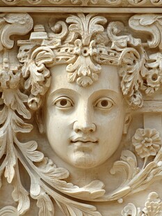 古典雕花人脸精美浮雕