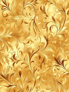 金色华丽花卉纹理图案