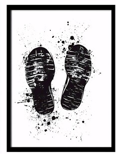脚印艺术画