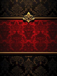 华丽红黑锦纹背景图